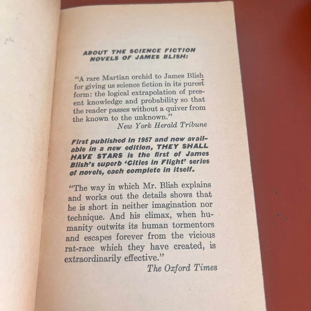 They Shall Have Stars James Blish Cities in Flight Avon S210 Sci-Fi PB 1966